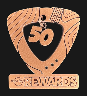 Hard Rock Milestone Rewards 50 Pin