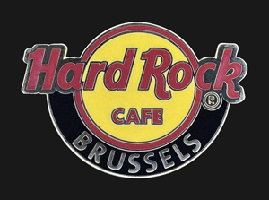 Hard Rock Cafe Brussels Logo Pin