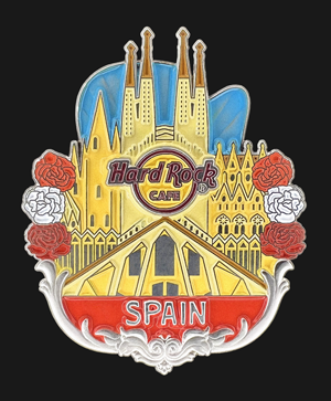 Hard Rock Cafe Spain Country Icon Pin
